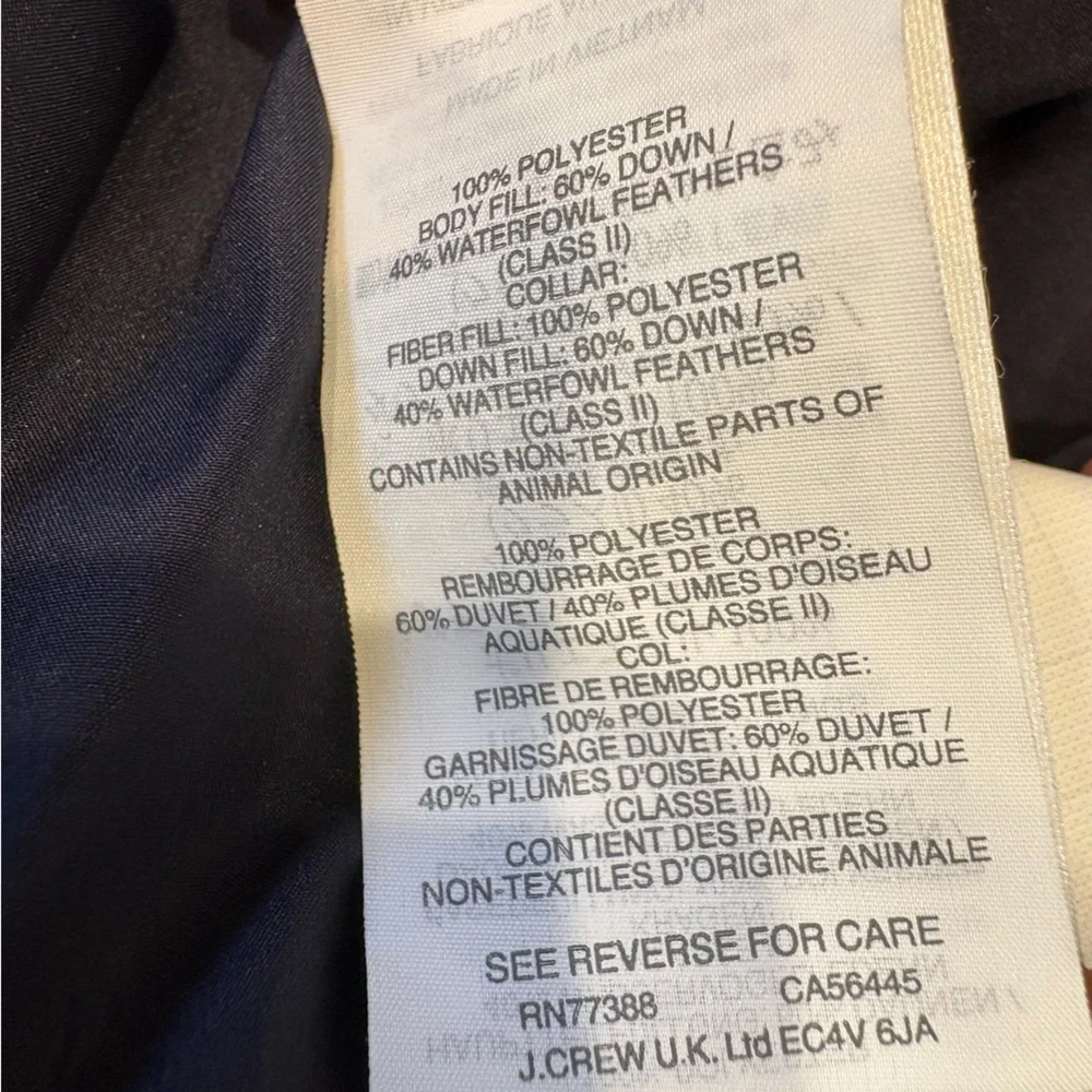 J. Crew Navy Quilted Vest with Gold Details - Picture 4 of 4